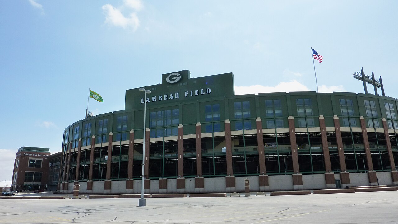 Exterior of Lambeau Field in Green Bay, Wisconsin